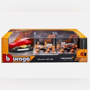 Bburago (3) 1:43 Scale McLaren Formula Racing Car Paddock Set